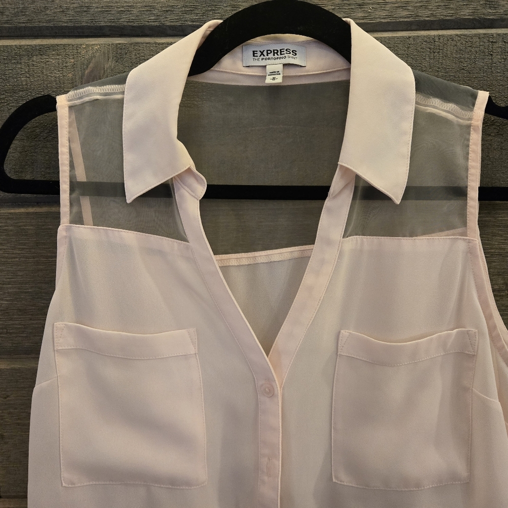 Express The Portofino Shirt White Tank Top Medium - Picture 2 of 10